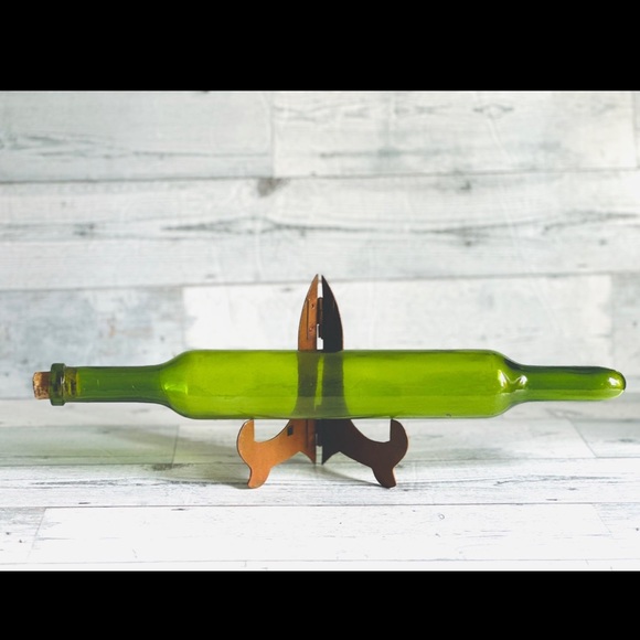 Antique 1800’s Hand Blown Green Glass Rolling Pin 20” w/ CORK - RARE FIND - Picture 1 of 7